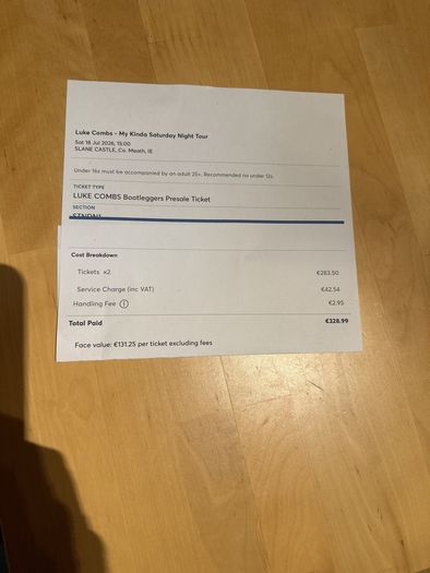 Luke Combs Sat 18 Slane