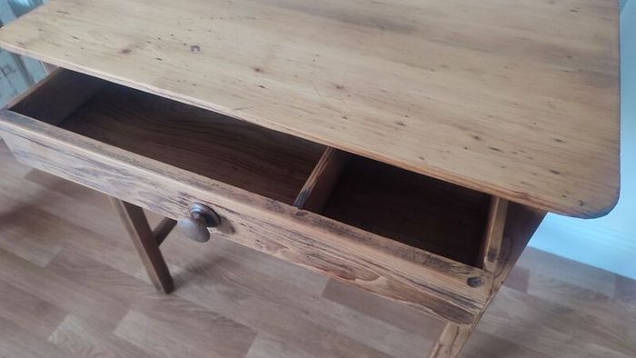 Antique Irish Pine Table Victorian Scullery or Writing Table  Rustic Farmhouse