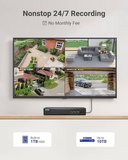 NEW SALE | CCTV Camera System Outdoor, Smart Human/Vehicle Detection, 8 x 2MP Security Bullet Cameras and 3K Lite 8CH Surveillance DVR with 1TB HDD