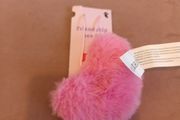 Fluffy pink keyring