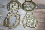 Vintage Solid Brass Horseshoe Brass Horse Saddle Harness Medallion Ornament