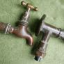 Vintage Brass Water Taps Image 3