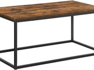 main image for ad _Coffee table, living room table, coffee table with steel frame, 100 x 55 x 45 cm, simple structure, industrial design, vintage brown-black