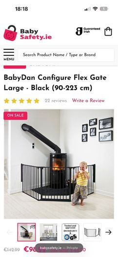 Baby Dan gate, Large, Black