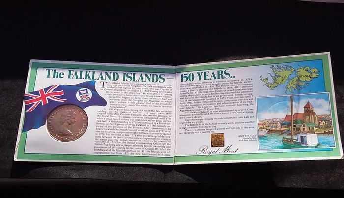 1983 Falkland Islands 150th Anniversary 50p Commemorative Coin Pack