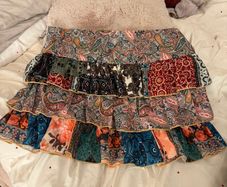 Pull&Bear Women's Navy and Blue Skirt