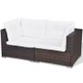 5 Piece Garden Lounge Set with Cushions Poly Rattan Brown (FREE SHIPPING) Image 4