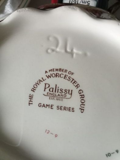 Palissy Royal Worcester Game Series Large Teapot, Creamer and Jam Pot