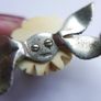 Vintage 1930's Marcasite - Sterling - Enamel Rose Brooch Image 6