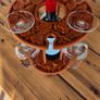 3D Printed Wine Bottle & Wine Glass Holder Elegant Tabletop Display Image 2