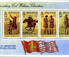 1976 Isle of Man The 200th Anniversary of the American Revolution Commemorative Stamps Miniature Sheet Mint Never Hinged (MNH)