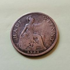 1931 George V UK Half Penny for sale