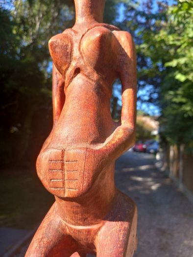 Tribal art, fertility female figure. D18 Vintage