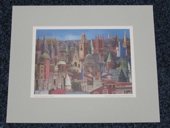 Laminated Print of Cork City Photo-Collage by Patrick O'Hara | A4 & A3 Sizes Available | Architectural Artwork