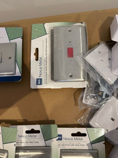 BG nexus electrical sockets and switches