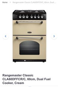 Rangemaster Classic 60 dual fuel Cooker