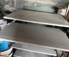 Computer desk with sliding keyboard tray