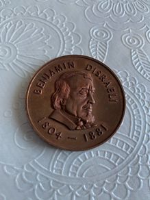 Benjamin Disraeli Bronze Coin