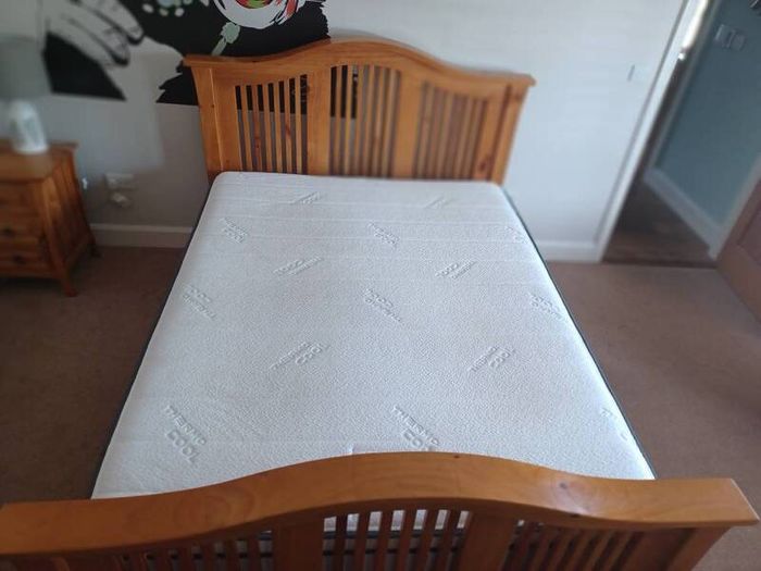 King size bed - solid oak