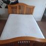 King size bed - solid oak Image 2