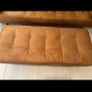 Tan 100% Leather Ottoman - Scott Image 2