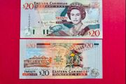 East Caribbean States 20 Dollars 2004  Unc ( K ) St Kitts.