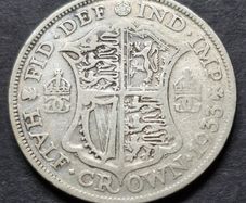 Great Britain 1933 King George V Silver .500 Half Crown Coin