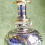 Vintage Blue Handblown Glass Perfume Massage Oil Bottle Image 2