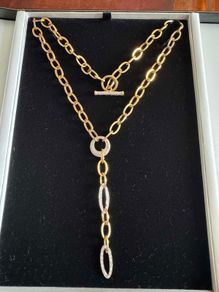 Necklace excellent condition 375/9 ct yellow and white gold , 13 grams