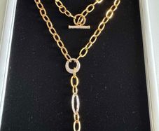 Necklace excellent condition 375/9 ct yellow and white gold , 13 grams