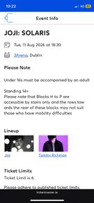 joji solaris standing tickets x2