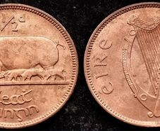 [#2150] - Ireland 1942 | Irish 1/2d | Irish Half Penny | Sow | KM.10 | UNC