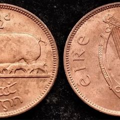 [#2150] - Ireland 1942 | Irish 1/2d | Irish Half Penny | Sow | KM.10 | UNC