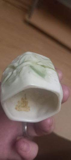 Belleek pottery napkin ring single