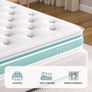 TeQsli Double Mattress 7-Zone Gel Memory Foam, 10 Inch Pocket Sprung Hybrid Image 3