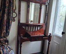 Antique solid wood hall stand