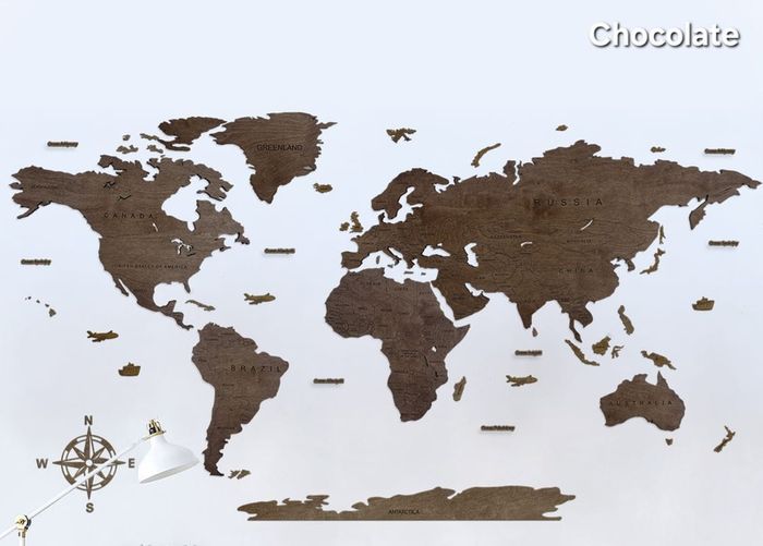 2D Classic Version Map of The World Country Borders and Names
