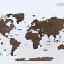2D Classic Version Map of The World Country Borders and Names Image 9