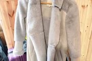 River Island Faux Fur &amp; SuedeLook Coat Size S