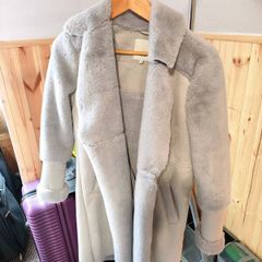 River Island Faux Fur & SuedeLook Coat Size S