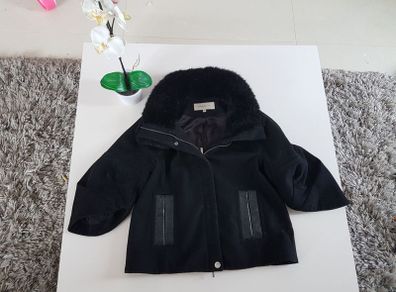 Karen Millen cape Coat with Fur UK 10