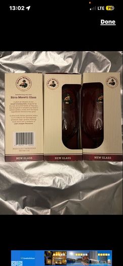 Birra Moretti Sale di mare guinness bulmers magners Pint Glass Beer Limited edition Heineken Stella Bavaria Pint Glasses Beer Heineken carlsberg Pint beer Glass brand new with box