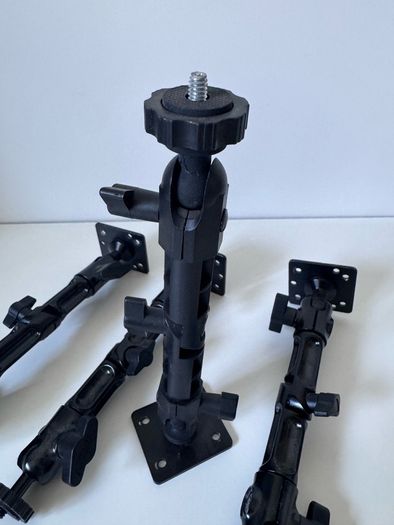 4x Adjustable Articulating Magic Arms with Mounting Plates