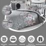 Premium Printed Bedding Sets Double Size, Feather Duvet Quilt Cover, Cotton Blend Bed Covers, Grey MULTIPLE COLOURS/SIZES AVAILABLE (FREE POSTAGE) Image 10