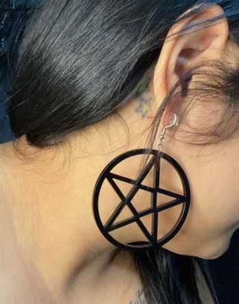 Goth Style Hoops + matching necklaces available