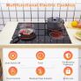 Ceramic Hob, Electric Hob 60cm Built-in 4 Zones with Safe Lock, Timer, Touch Control 6000W, Hard Wired, No Plug Included Image 3