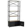 Bookcase Solid Firwood and Steel 80x32.5x180 cm Image 7