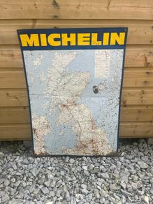Vintage Genuine Michelin Roadmap Sign