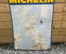 Vintage Genuine Michelin Roadmap Sign