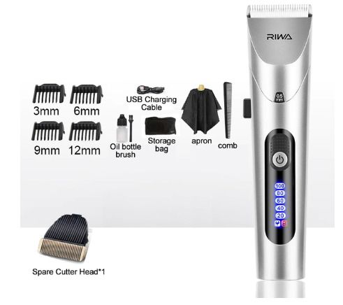 Professional Electric Trimmer For men With LED Screen Washable Rechargeable Men Strong Power Steel Cutter Head